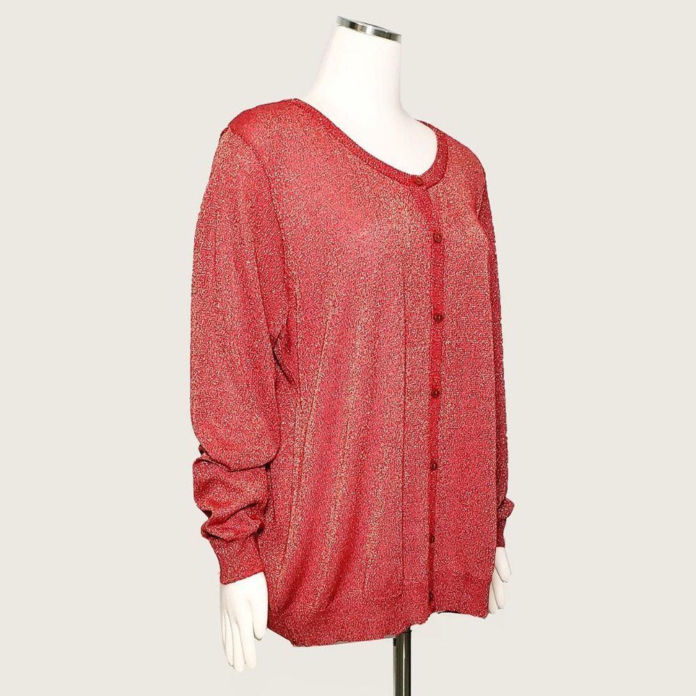 Basic Editions Metallic Cardigan - Picture 2 of 8